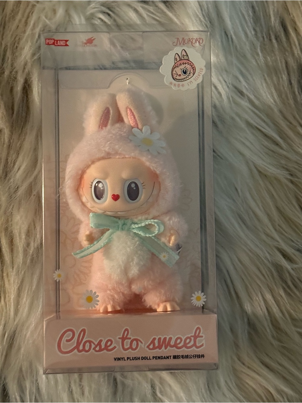 Mokoko Close to Sweet Pink Bunny Plush Doll Pendant